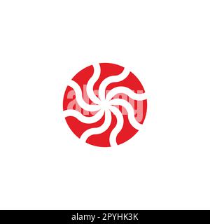 Fire, sun, circle geometric symbol simple logo vector Stock Vector