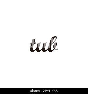 Letter tub connect geometric symbol simple logo vector Stock Vector