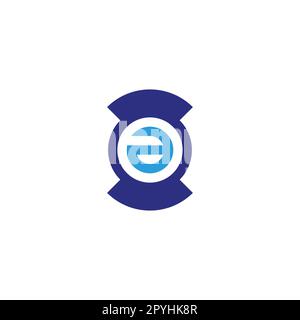 Letter a hourglass, circle geometric symbol simple logo vector Stock Vector