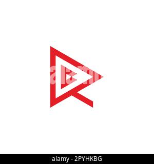 Letter c in R, triangle geometric symbol simple logo vector Stock Vector