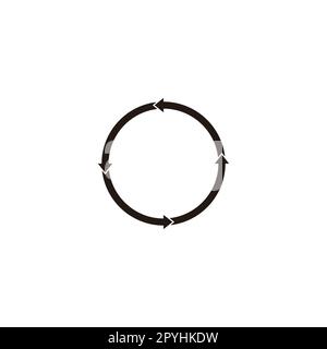 Arrows, rounded, loading, technology geometric symbol simple logo vector Stock Vector
