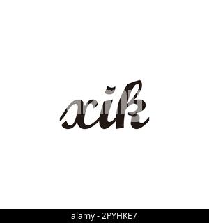 Letter xik connect geometric symbol simple logo vector Stock Vector