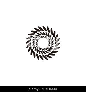 Spiral, bullets geometric symbol simple logo vector Stock Vector