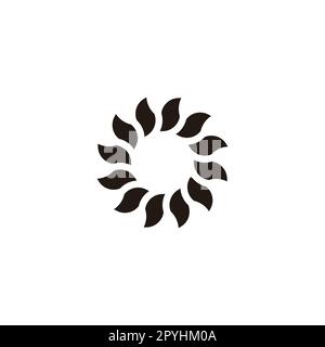 Sun, illustration, epic geometric symbol simple logo vector Stock Vector