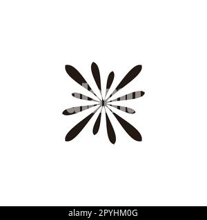 Splashes, square geometric symbol simple logo vector Stock Vector