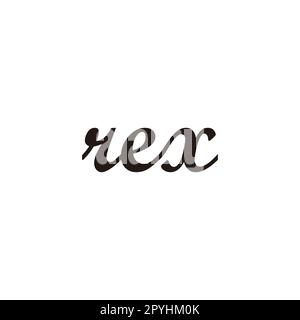 Letter rex connect geometric symbol simple logo vector Stock Vector