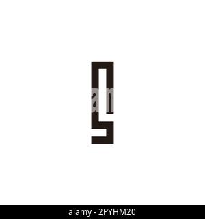 Letter SL LS S L rectangle geometric symbol simple logo vector Stock Vector