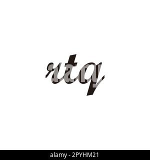 Letter rtq connect geometric symbol simple logo vector Stock Vector