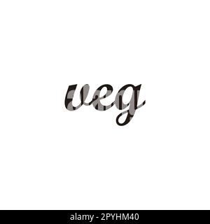 Letter veg connect geometric symbol simple logo vector Stock Vector