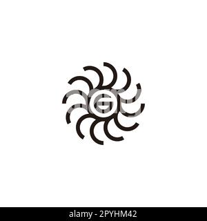 Number 6 in circle, technology geometric symbol simple logo vector Stock Vector