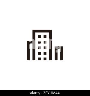 Letter m and n building, squares geometric symbol simple logo vector Stock Vector