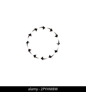 Arrows, circular, round geometric symbol simple logo vector Stock Vector
