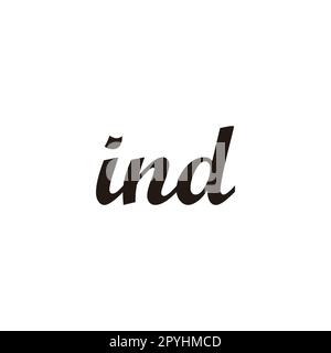Letter ind connect geometric symbol simple logo vector Stock Vector