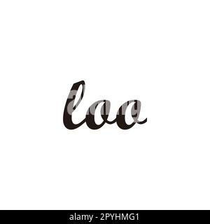 Letter Loo connect geometric symbol simple logo vector Stock Vector