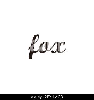 Letter fox connect geometric symbol simple logo vector Stock Vector