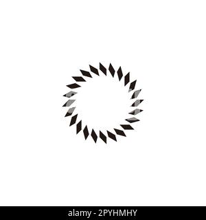 Letter o technology, loading, round geometric symbol simple logo vector Stock Vector