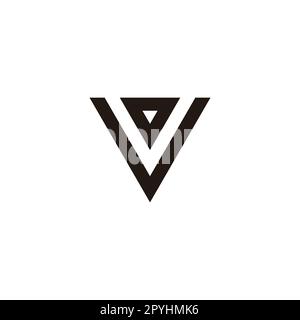 Letter V and o triangle geometric symbol simple logo vector Stock Vector