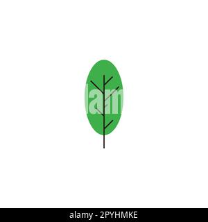 Tree, simple, geometric symbol simple logo vector Stock Vector