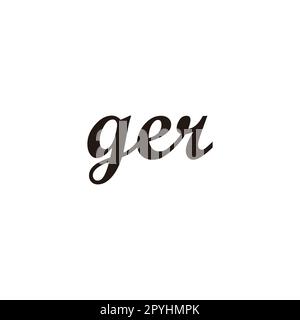 Letter ger connect geometric symbol simple logo vector Stock Vector