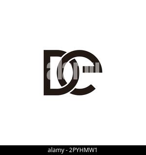 Letters DE Logo with black and white negative space design. Letters D ...