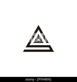 Letter S and O triangle geometric symbol simple logo vector Stock Vector
