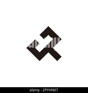 Letter yY square geometric symbol simple logo vector Stock Vector