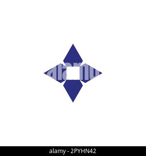 Four diamond, window geometric symbol simple logo vector Stock Vector
