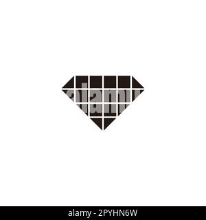 Diamond, lines geometric symbol simple logo vector Stock Vector