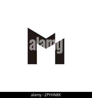 Letter r and M unique geometric symbol simple logo vector Stock Vector