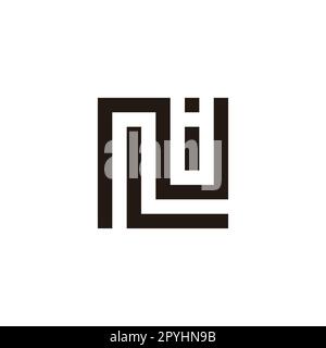 letters ln square geometric logo vector Stock Vector Image & Art - Alamy