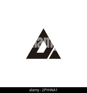 Letter A and D triangle geometric symbol simple logo vector Stock Vector