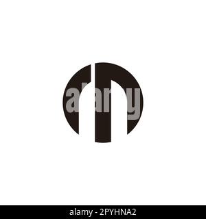 Letter r and m circle geometric symbol simple logo vector Stock Vector