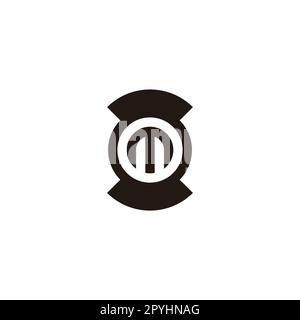 Letter m hourglass geometric symbol simple logo vector Stock Vector