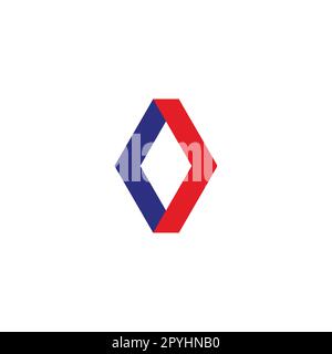 Letter O fold, pointer geometric symbol simple logo vector Stock Vector