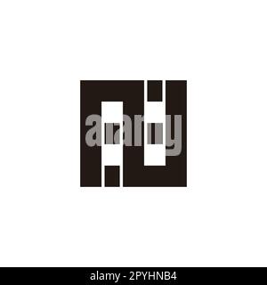Letter N window, square geometric symbol simple logo vector Stock Vector