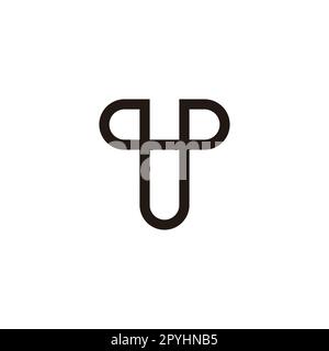 Letter T capsule, outline geometric symbol simple logo vector Stock Vector