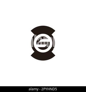 Letter S hourglass geometric symbol simple logo vector Stock Vector