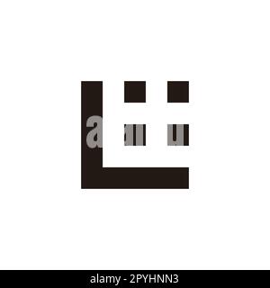 Letter L windows geometric symbol simple logo vector Stock Vector