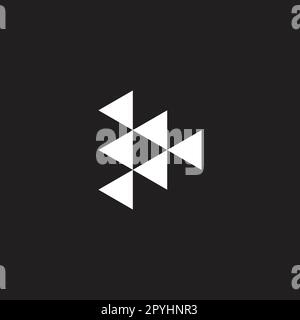 Letter D triangles geometric symbol simple logo vector Stock Vector