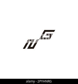 Letter NG cool geometric symbol simple logo vector Stock Vector
