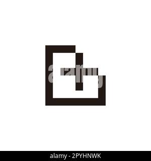 Letter G plus, square geometric symbol simple logo vector Stock Vector