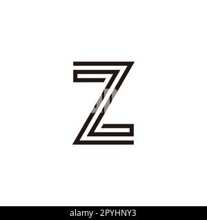 Letter Z doubles geometric symbol simple logo vector Stock Vector
