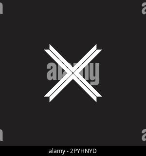 Letter X ribbon geometric symbol simple logo vector Stock Vector
