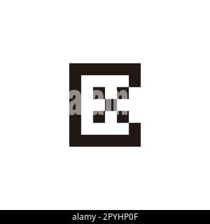 Letter C and x squares geometric symbol simple logo vector Stock Vector