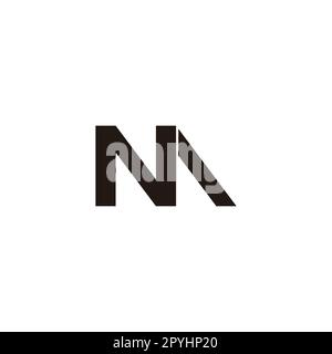 Letter NM MN N M cool geometric symbol simple logo vector Stock Vector