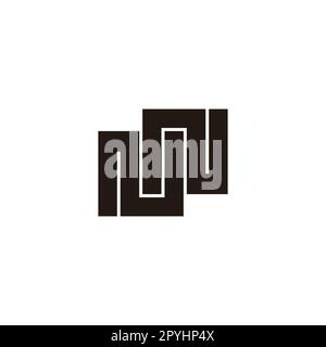 Letter NN square geometric symbol simple logo vector Stock Vector