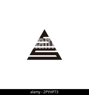 Letter SS triangle geometric symbol simple logo vector Stock Vector