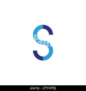 Letter SS fold, outlines geometric symbol simple logo vector Stock Vector