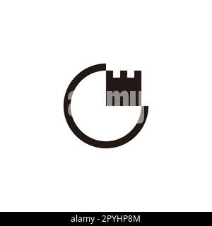 Letter G crown geometric symbol simple logo vector Stock Vector