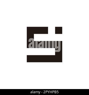 Letter Sj point geometric symbol simple logo vector Stock Vector